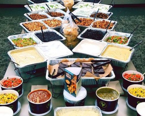 QDOBA Catering Hot Bar Set Up